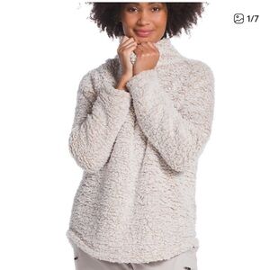 NWT Eddie Bauer Fireside Plush Pullover Fleece - Small - Color Oatmeal Heather